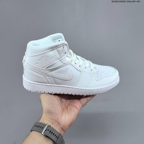 Jordan Air Jordan 1 Mid White EU 36 45 Basketball - Unisex (BS-65838)