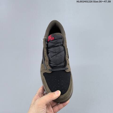 Nike Travis Scott x Air Jordan 1 Low Velvet Brown Black Brown EU 36-47 5 Lifestyle - Unisex (BS-67266)