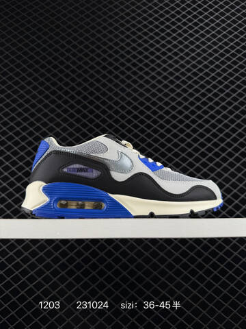 Nike Air Max 90 FlyEase Gray Black Blue EU 36-45 Running - Unisex (BS-73862)