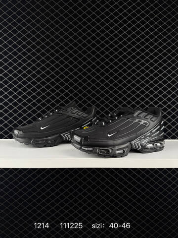 Nike Air Max Plus Tuned Air Black Silver EU 40-46 Running - Men's (BS-73702)