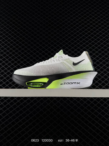 Nike Air Zoom Alphafly Next 3 White Black Neon Green EU 36-46 Running Shoe - Unisex (BS-70629)