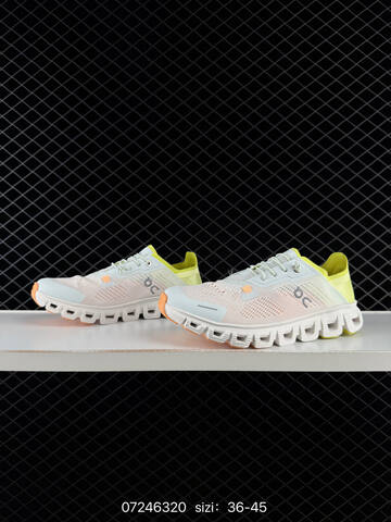 On Running Cloud 6 Coast White Light Blue Orange Lime EU 36-45 Running Shoe Running Sneakers - Unisex (BS-84995)