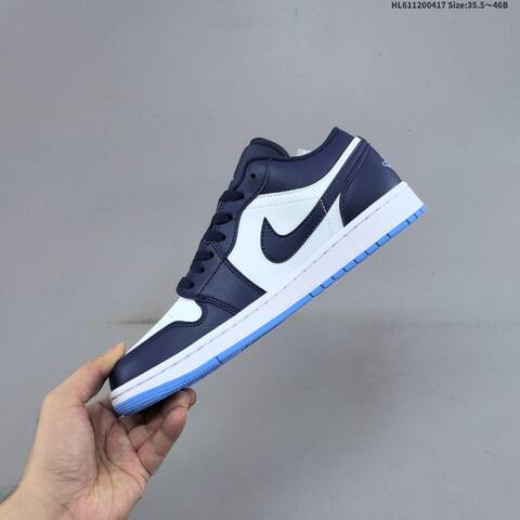 Jordan Air Jordan 1 Low Midnight Navy University Blue 35 5 46B Basketball - Women's (BS-66150)