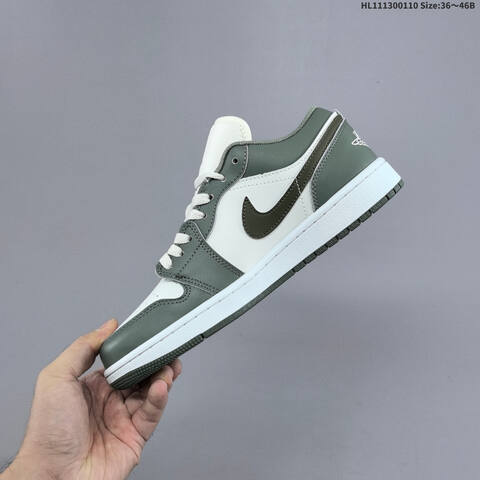 Jordan Air Jordan 1 Low OG White Olive Green EU 36-46 Casual - Unisex (BS-67019)