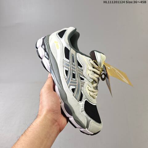 ASICS GEL NYC Black Silver Cream Grey Yellow EU 36 45 Running Shoe EU 36-45 Running Sneakers - Unisex (BS-69238)