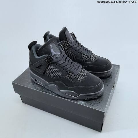 Jordan Air Jordan 4 Retro Black Cat Triple Black EU 36-47 5 Basketball - Unisex (BS-67008)
