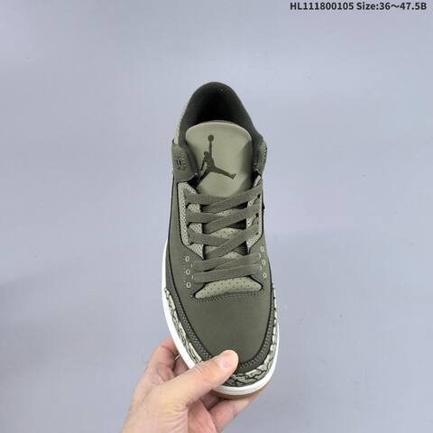 Jordan Air Jordan 3 Retro Olive Green Black White Gum 36 47 5 Basketball - Unisex (BS-67106)
