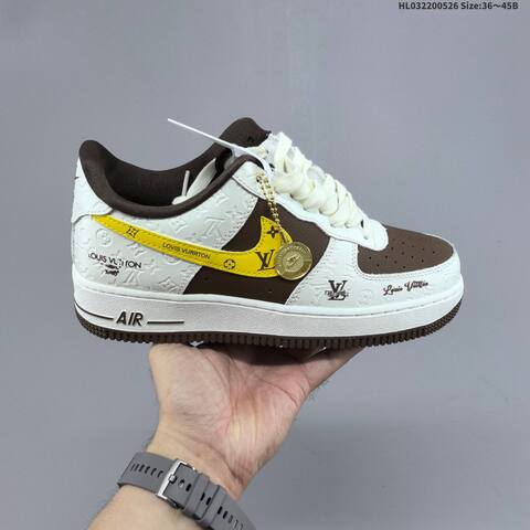 Nike Air Force 1 07 LV8 Off White Light Blue Yellow Brown EU 36-45 Sneaker - Unisex BS-60110