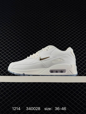 Nike Air Max 90 White With Gold Accents 36-46 Casual - Unisex (BS-73709)