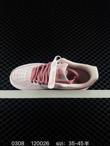 Nike Air Force 1 Light Pink White With Rose Pink Accents 35-45 5 Casual - Unisex (BS-72742)