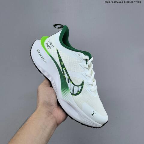 Nike Pegasus Plus ZoomX White Dark Green Neon Green Black EU 36-45 Running Shoe - Unisex BS-61928