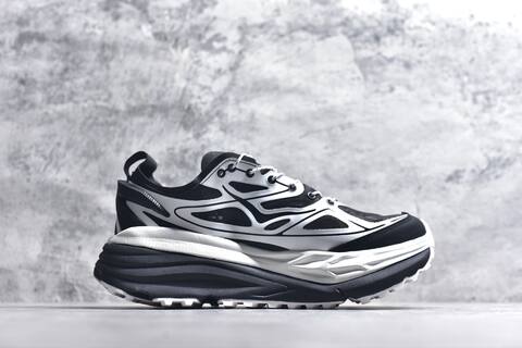 HOKA ONE ONE M Stinson One7 Black White Blue Running Shoe Running Sneakers (BS-59794)