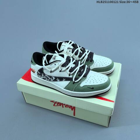 Air Jordan Travis Scott x Air Jordan 1 Low Reverse Mocha White Black Brown 36 45 Casual - Unisex BS-66904