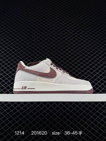 Nike Air Force 1 Low 07 Black White Gray With Red Accents EU 36-45 Casual - Unisex (BS-73716)