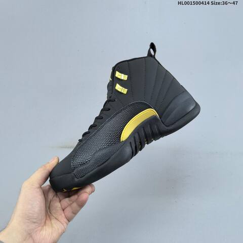 Jordan Air Jordan 12 Retro Black And Gold 36 47 Basketball - Unisex (BS-66198)