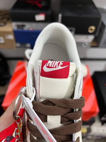 Jordan Air Jordan 1 Low Travis Scott CNY JY6988-141 Sail Brown Red White Sneaker (BS-87220)