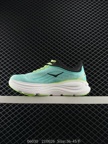 HOKA ONE ONE Bondi 9 Mint Green Neon Green White Black EU 36-45 Running Shoe Running Sneakers - Unisex (BS-86581)