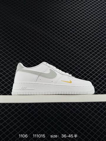 Nike Air Force 1 Low White With Pink Black Gray Cream Swoosh Options And Gold Mini Swoosh EU 36-45 5 Lifestyle - Unisex (BS-74331)