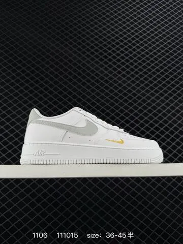 Nike Air Force 1 Low White With Pink Black Gray Cream Swoosh Options And Gold Mini Swoosh EU 36-45 5 Lifestyle - Unisex BS-74331