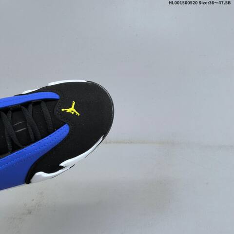Jordan Air Jordan 14 Retro OG Laney Blue Black White With Yellow Accents 36 47 5 Basketball - Unisex (BS-65911)