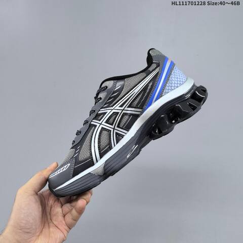 ASICS Gel-Kinetic Fluent Grey Silver Black Blue EU 40-46 Running Shoe Running Sneakers - Men's (BS-69116)