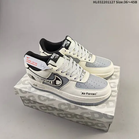 Nike Air Force 1 07 Low off white black grey EU 36 45 sneaker EU 36-45