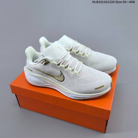 Nike Air Zoom Pegasus 41 White Black Gold Light Green EU 36-46 Running Shoe - Unisex BS-62363