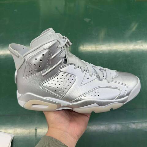 Jordan Air Jordan 6 Retro PSG IQ5135 001 Metallic Silver Black US 9 5 EUR 43 Basketball Shoe - Men's (BS-87301)