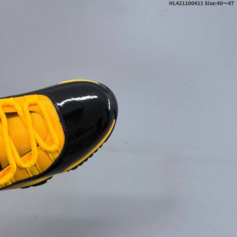Jordan Air Jordan 11 Retro High Black And Yellow 40 47 Basketball - Men's (BS-66235)