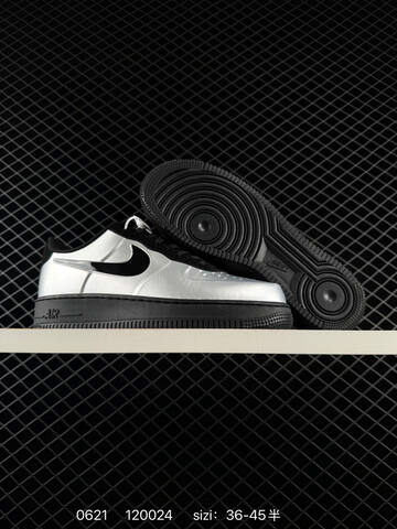 Nike Air Force 1 07 Posite Fl Max Metallic Silver Black White EU 36-45 Sneaker - Unisex (BS-70667)
