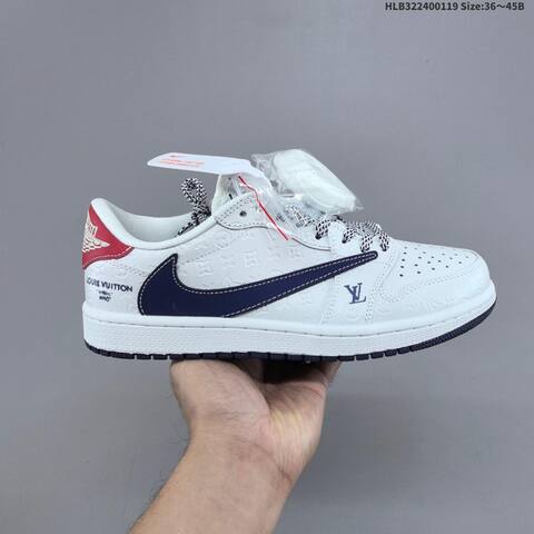 Nike Air Jordan 1 x Travis Scott White Navy Red EU 36-45 Lifestyle - Unisex (BS-66922)
