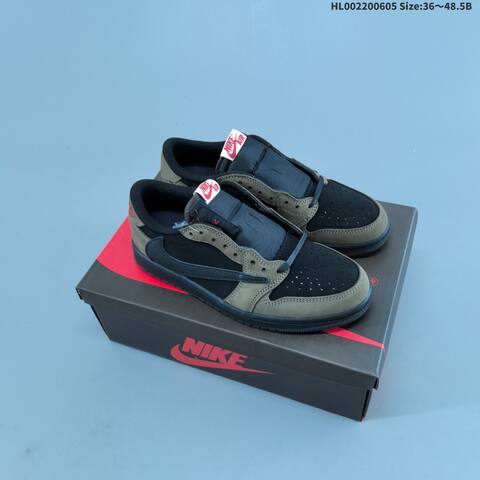 Jordan Travis Scott x Air Jordan 1 Low Velvet Brown Black EU 36-48 5 Casual - Unisex (BS-65804)