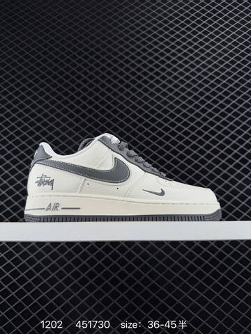 Nike Air Force 1 07 Low Black Silver And White Grey EU 36-45 Lifestyle - Unisex (BS-73878)