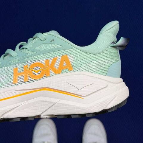 HOKA Challenger 8 Mint Green White Orange Trail Shoe Trail Running Sneakers (BS-86846)