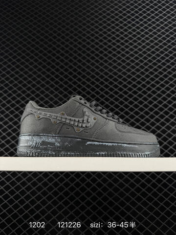 Nike Air Force 1 07 Black Grey EU 36-45 5 Lifestyle - Unisex (BS-73884)