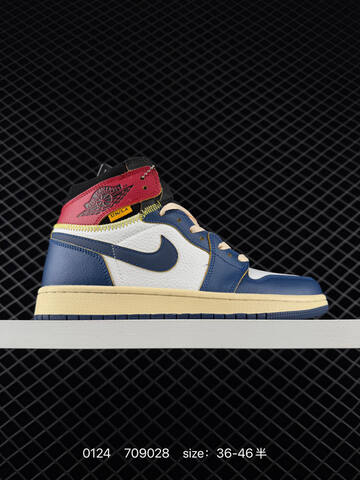 Jordan Air Jordan 1 Retro High Union Los Angeles White Red Blue Black Cream EU 36-46 Basketball Shoe - Unisex BS-79779