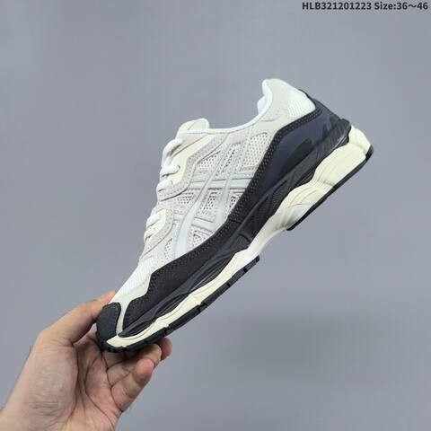 ASICS GEL-NYC Cream White Black EU 36-46 Running Shoe Running Sneakers - Unisex (BS-69132)