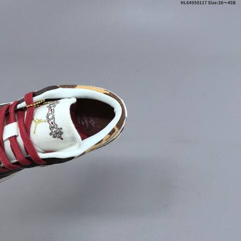 Nike Air Jordan 1 Low OG White Brown Red With Cow-print Accents EU 36-45 Lifestyle - Unisex BS-66954