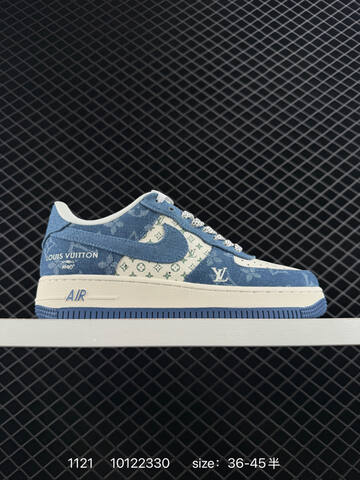 Nike Air Force 1 07 LV8 JJ2508-716 Sail Blue Red EU 36-45 5 Lifestyle - Unisex (BS-74083)