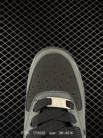 Nike Air Force 1 Black Charcoal Gray 36-45 Casual - Unisex (BS-72941)