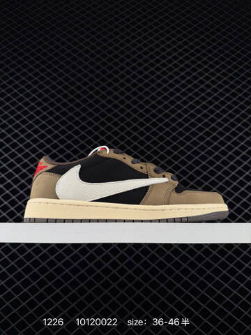 Jordan Air Jordan 1 Low OG SP Travis Scott Black Brown Cream Red EU 36-46 Sneaker - Unisex (BS-79987)
