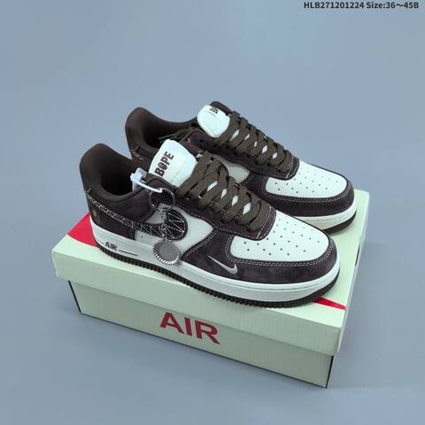 Nike Air Force 1 07 Low Khaki Black White Brown EU 36-45 Sneaker - Unisex BS-62482