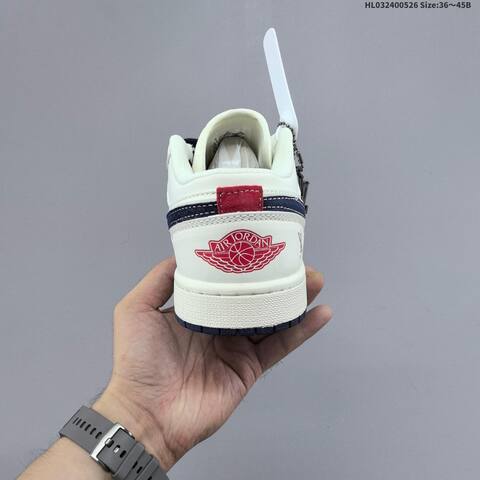 Jordan Air Jordan 1 Low White Navy Gold EU 36-45 Casual - Unisex (BS-65865)