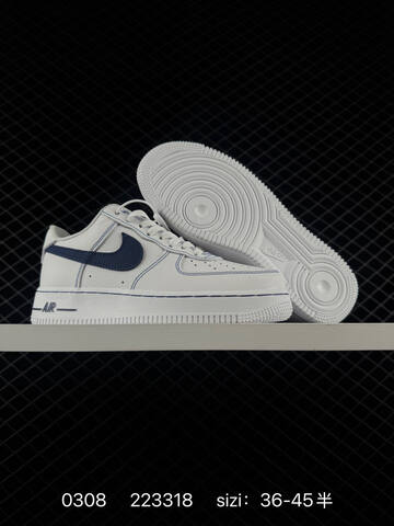 Nike Air Force 1 Low HQ2037-001 White Navy Blue EU 36-45 Lifestyle - Unisex (BS-72745)