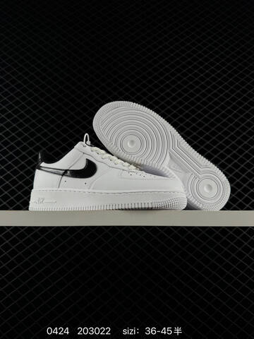 Nike Air Force 1 07 Low Two Colorways 1 Sail Off-white With White Outsole 2 White With Black Patent Leather Swoosh And Heel Accents White Outsole EU 36-45 Half Sizes Available Lifestyle - Unisex (BS-71891)