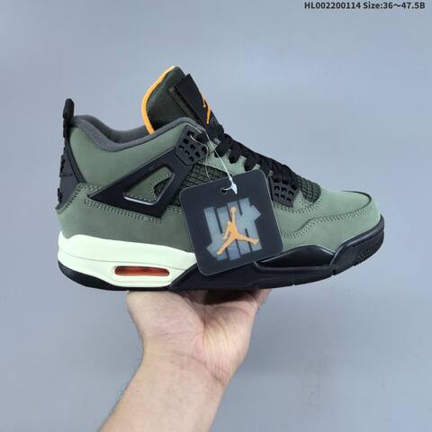 Jordan Air Jordan 4 Retro Undefeated Olive Green Black Orange EU 36-47 5 Basketball - Unisex (BS-66983)
