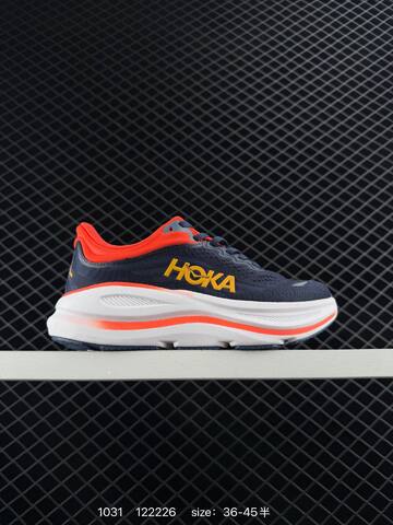 HOKA ONE ONE Bondi 9 Navy Blue White Grey EU 36-45 Running Shoe Running Sneakers - Unisex (BS-86403)