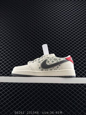 Jordan Air Jordan 1 Low OG SP Travis Scott Fragment Sail Dark Grey Off White EU 36-45 Sneaker - Unisex (BS-81141)