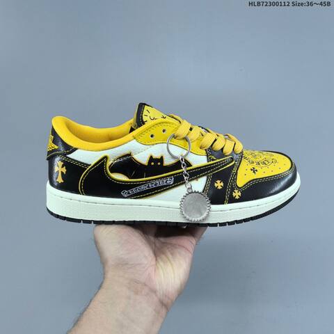 Jordan Air Jordan 1 Low x Travis Scott Black Yellow White And Brown White EU 36-45 Casual - Unisex (BS-67005)