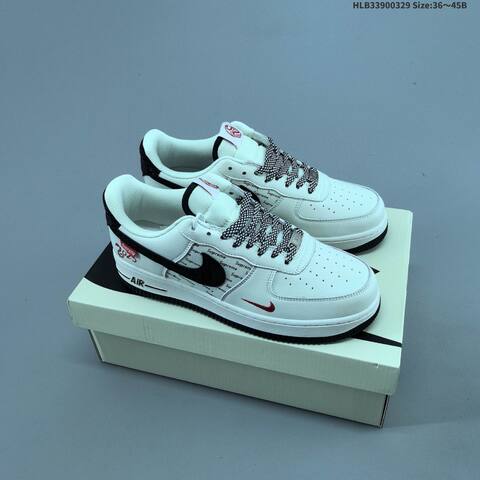 Nike Air Force 1 07 White Dark Grey Red EU 36-45 Sneaker - Unisex BS-61039